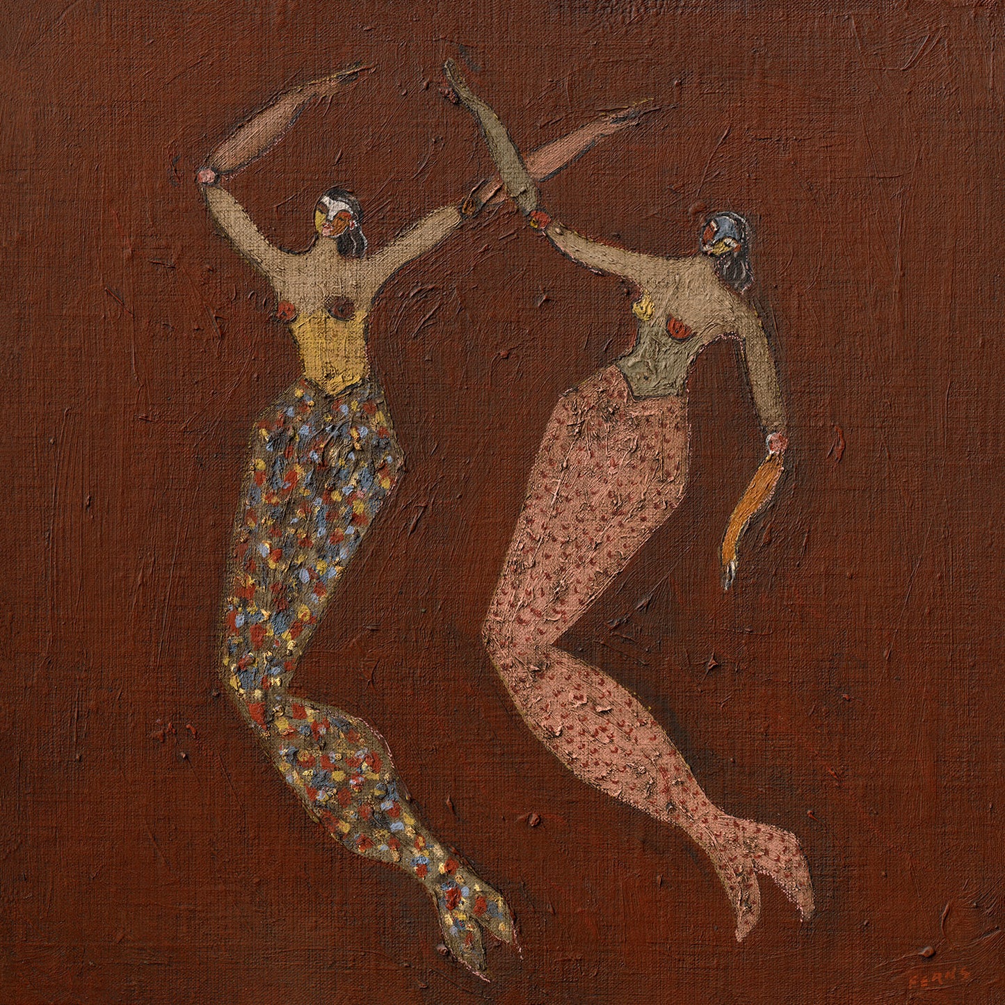 Mermaids In Burnt Sienna