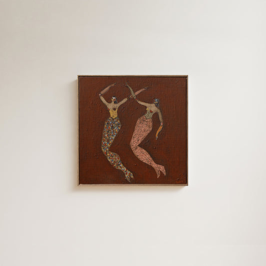 Mermaids in Burnt Sienna Original